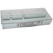 Wholesale - 15.5x7x2.5" 4 Section Plastic Storage Organizer with Non-Slip Bottom C/P 12, UPC: 195010047012